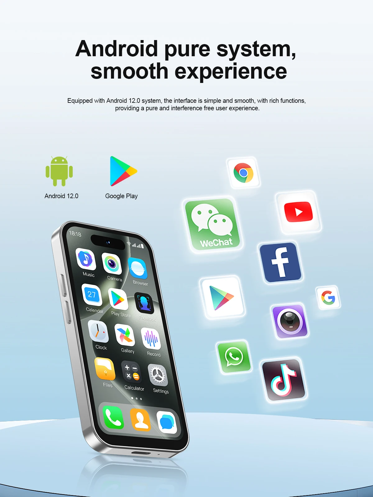 SERVO S16 Mini 4G LTE Smartphone Android 12 Dual SIM 16GB/64GB ROM Facial Unlock WiFi GPS Play Store Pocket Small Mobile Phone