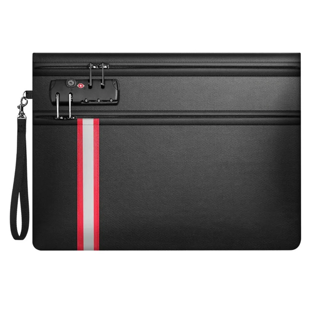 lockable-fireproof-document-bag-waterproof-handheld-dual-zip-cash-pouch-dustproof-large-capacity-file-organiser-receipt