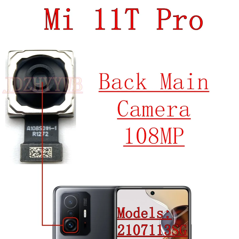 Front Rear Camera For Xiaomi Mi 11T Pro Mi11T Frontal Selfie Small Back Facing Main Camera Flex Cable Frame With Glass Lens image 5