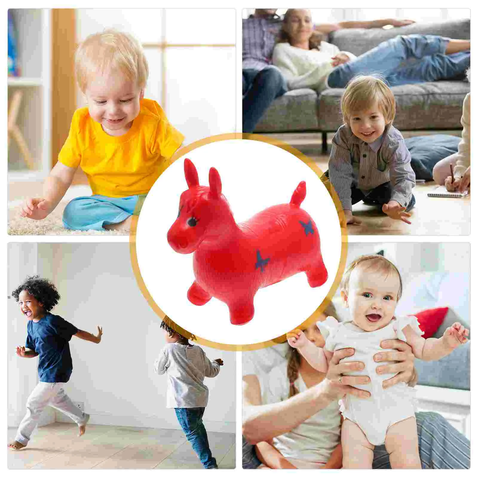 1PC Inflatable Mini PVC Animal Toy Creative Funny Music Playing Toys for Indoor and Outdoor Playing Decoration Prop (Random Colo