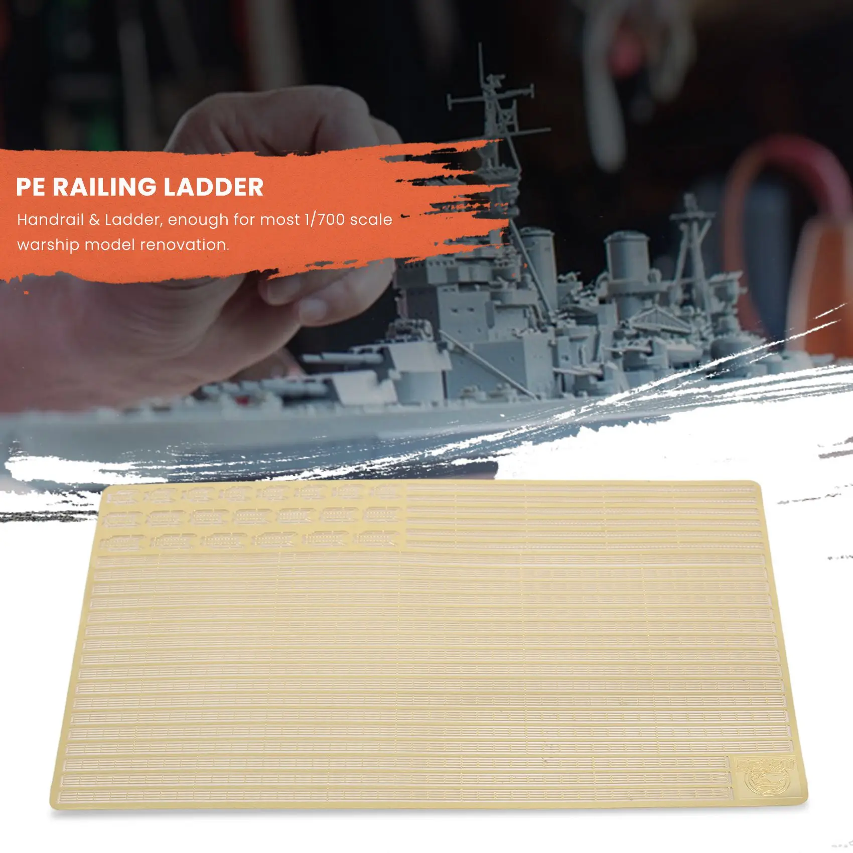 Corrimão e escada PE foto-gravado, escada universal trilhos, escada rolante para 1:700 navio modelo, CYPE005