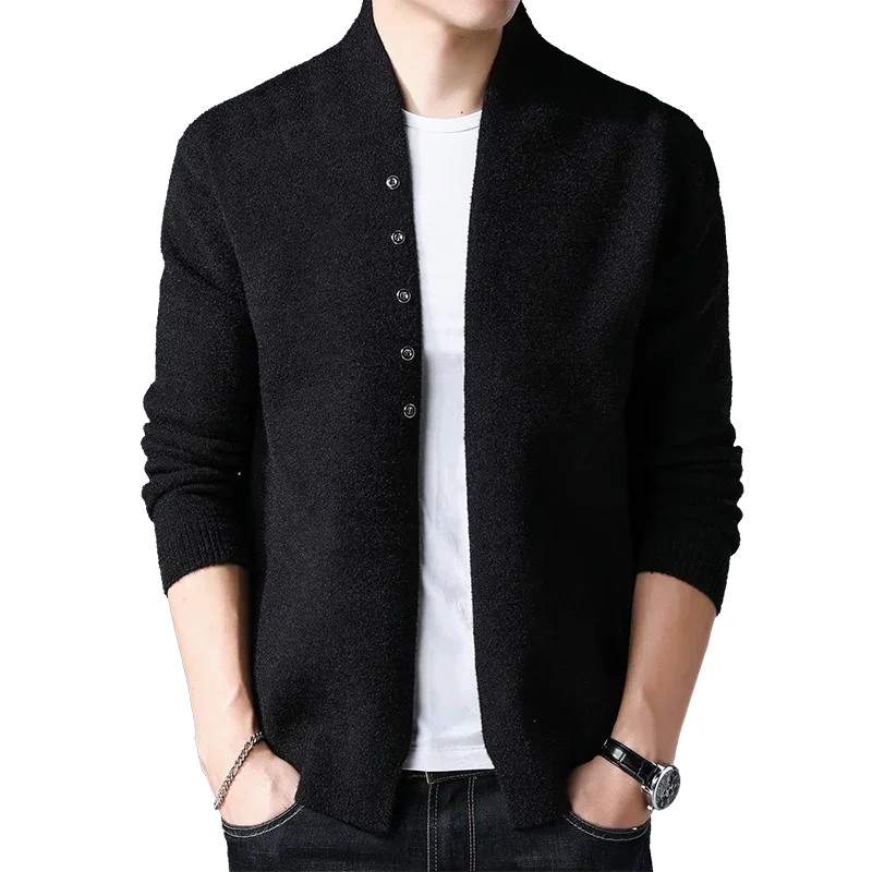 

Корейский модный вязаный кардиган для мужчин, повседневный свитер, осенне-зимний топ, вязаная одежда в стиле Харадзюку, высокое качество, стиль JJ1417