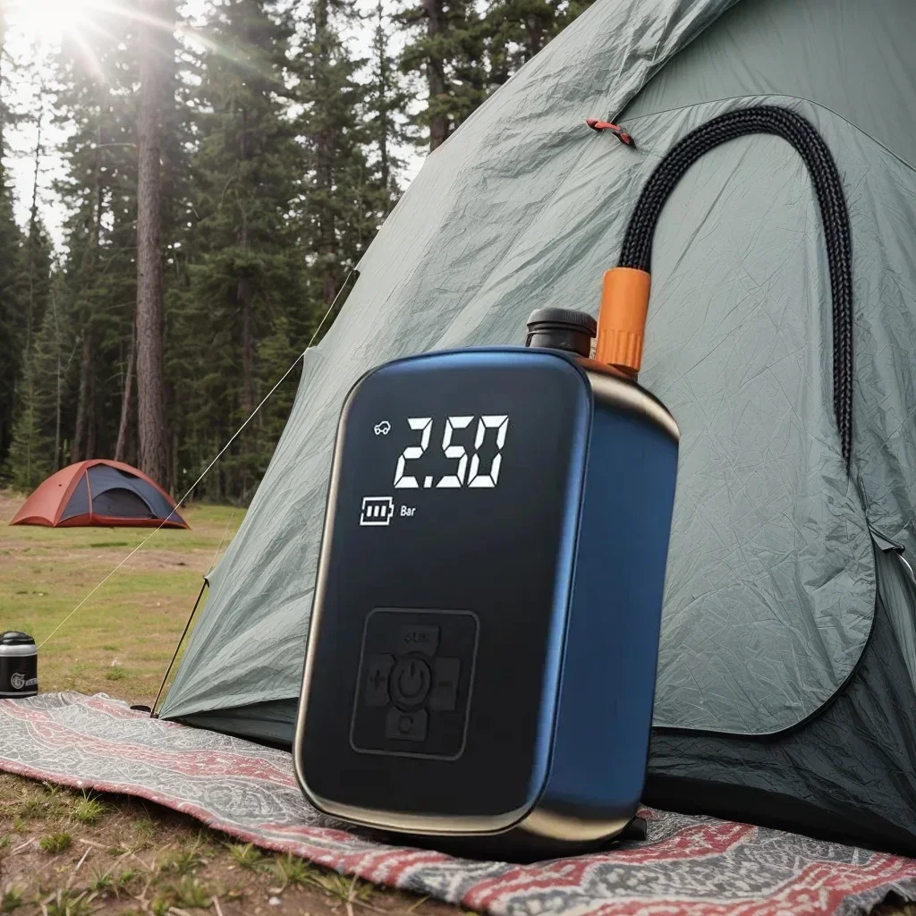 

Беспроводной электрический автомобильный воздушный компрессор — портативный насос для накачивания шин для автомобилей, мотоциклов, велосипедов, лодок и мячей