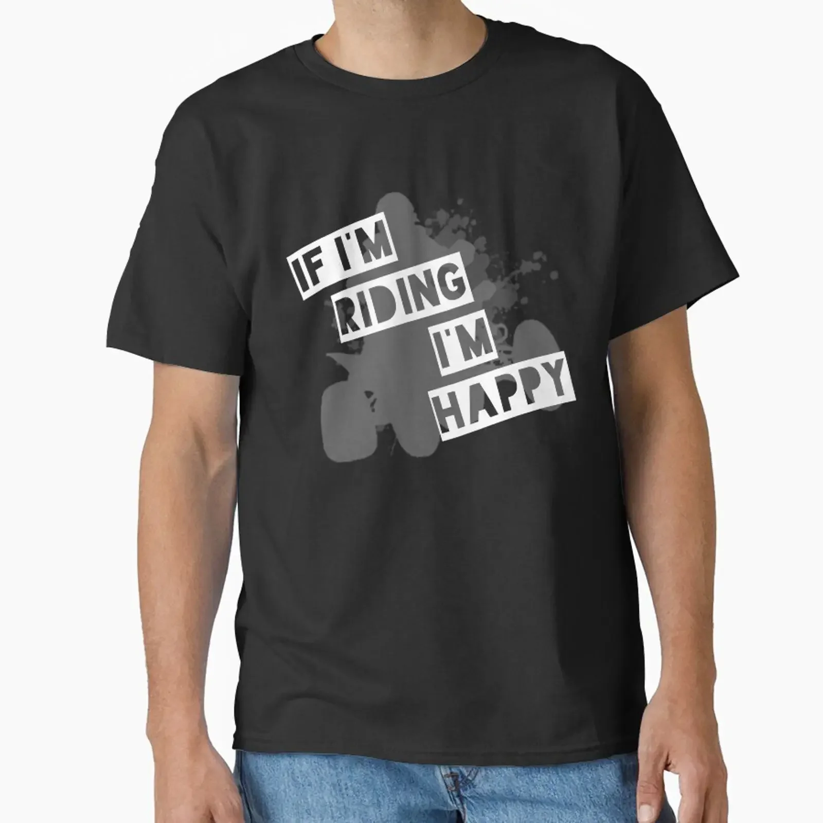 ATV If Im Riding Happy Four Wheeler, entworfen und verkauft von OurBestBuys, Vintage Washed Top für den Alltag, grafisch, stilvoll, für Herren