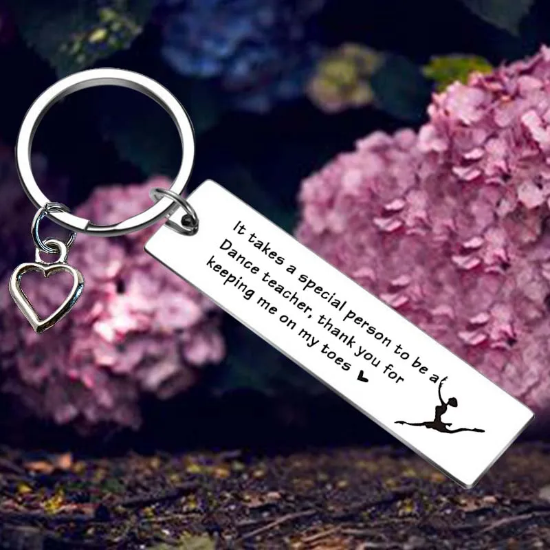 Dance Teacher Appreciation Gift Keychain Thank You Gift Key Rings Dance Instructors Dance Teacher birthday chrismas gift