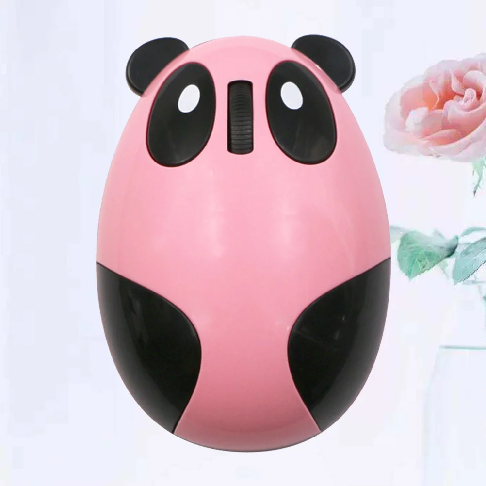 

1Pcs Wireless Rechargeable Cartoon Panda Mouse Pink Quiet Office Pc Controller Long Life Durable