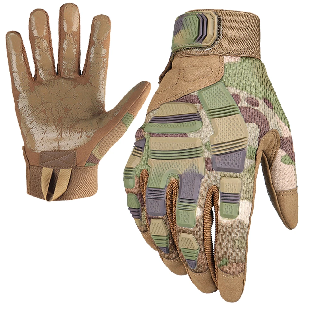 

Men Outdoor Tactical Gloves Camo Cycling Glove Sport Hiking Climbing Paintball Shooting Hunting Riding Ski Full Finger Mittens