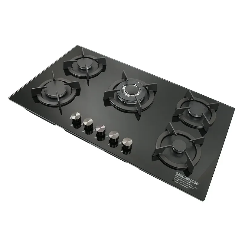 

z full black glass model in built gas cooker hob