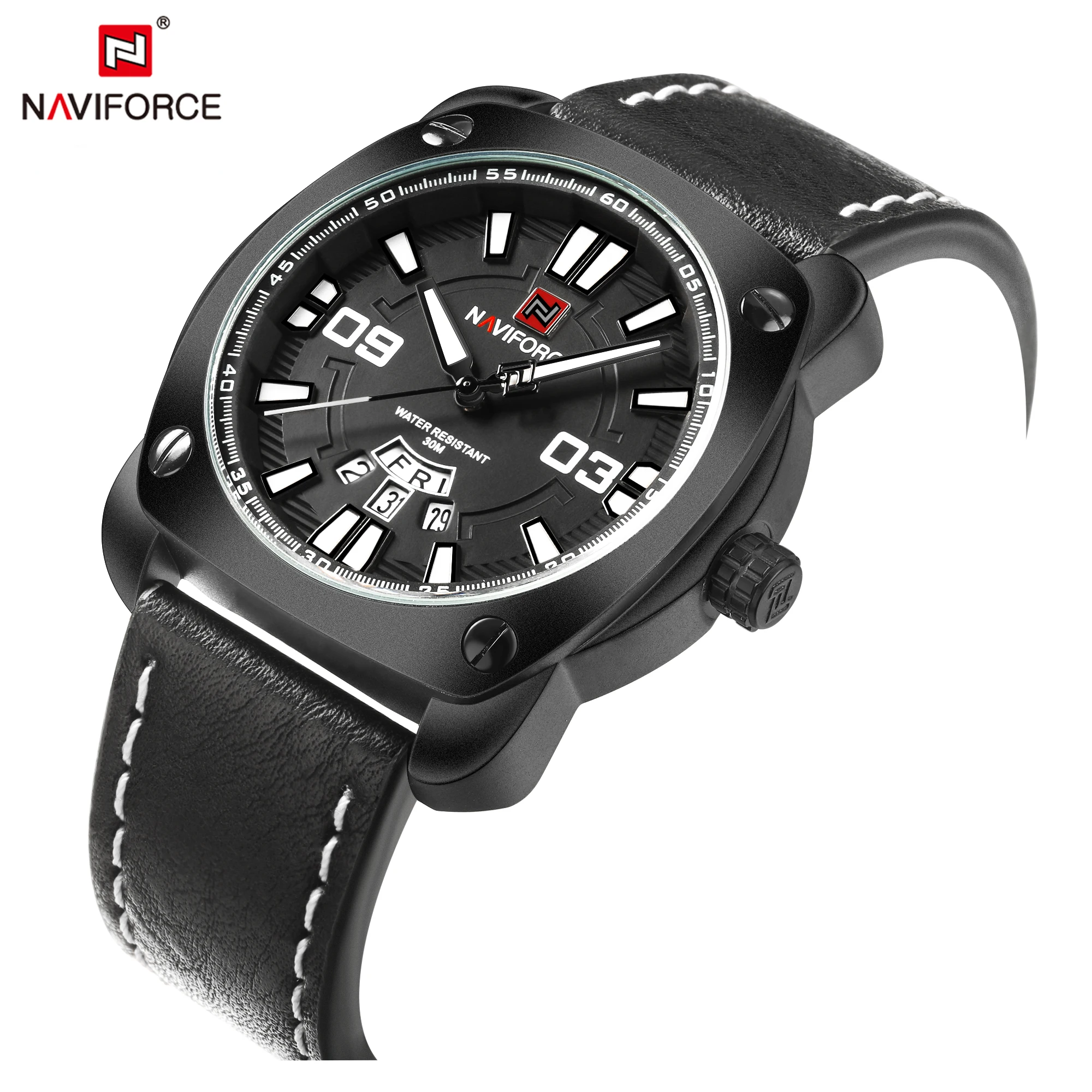 NAVIFORCE 9096 famous brand strainless steel college watches Latest hot sale ebay watches Sport Watches Men\'s Clock