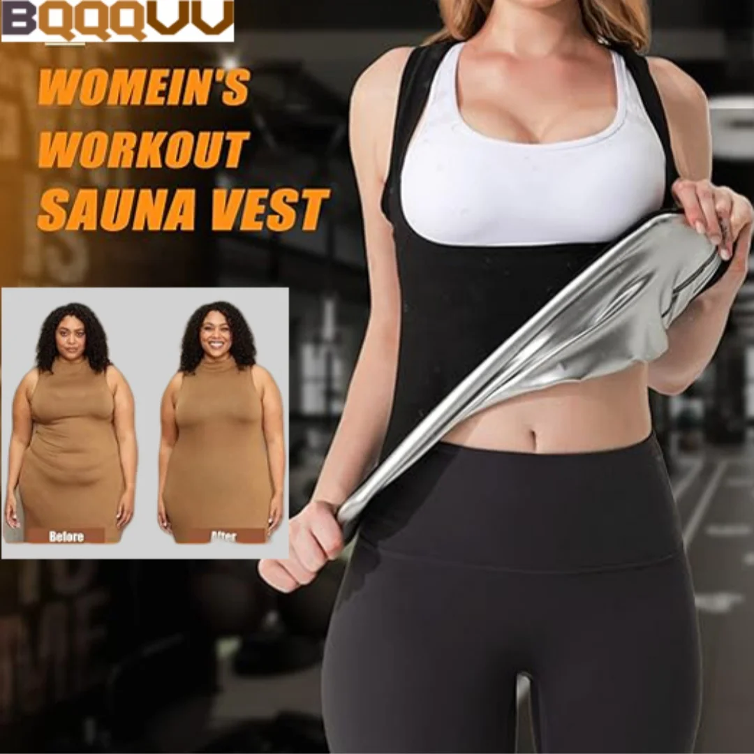 Sauna zweetvest voor vrouwen, Gym gewichtsverlies, Workout Tank Top, Afslankshirt, Heat Trapping Sweat Compression Vest, Zomer, 1Pc