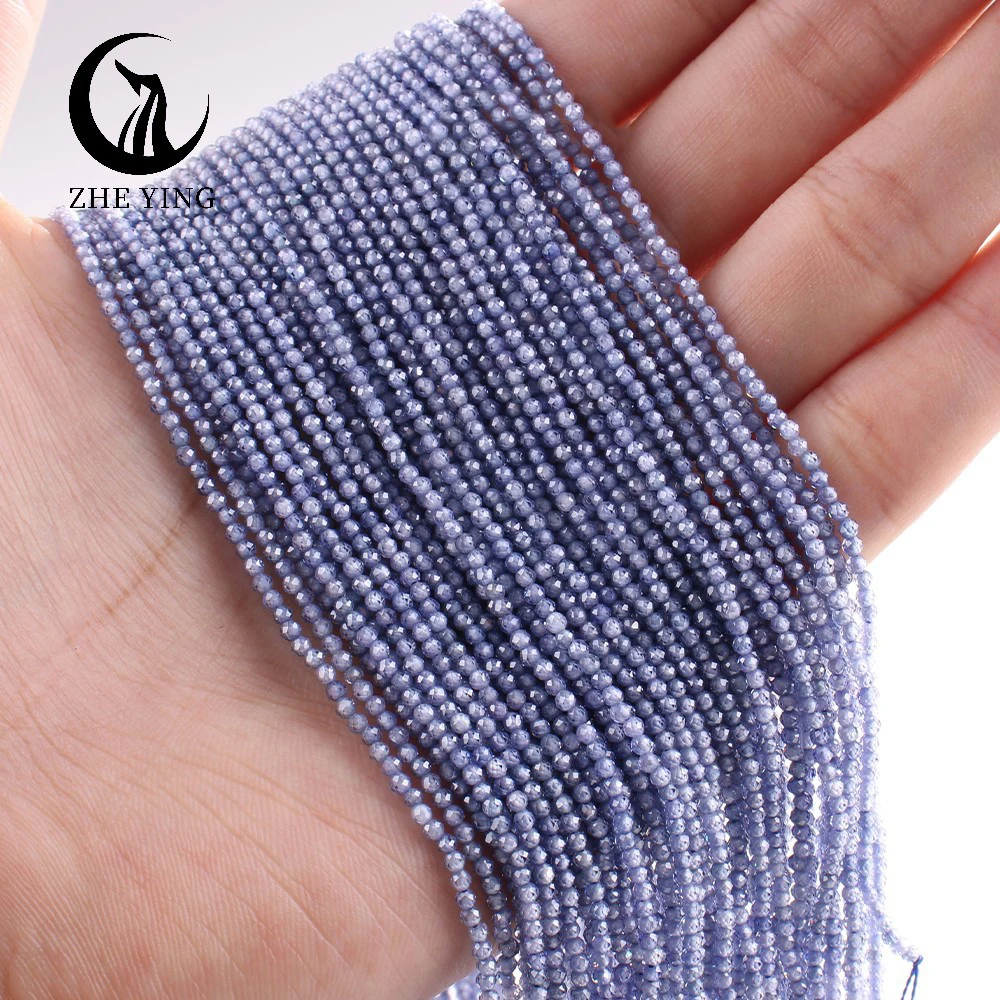 Zhe Ying 2mm AAA Natural Zircon Stone Shining Gemstone Faceted Rondelle Zircon Beads for Bracelet Necklace Diy Accessories