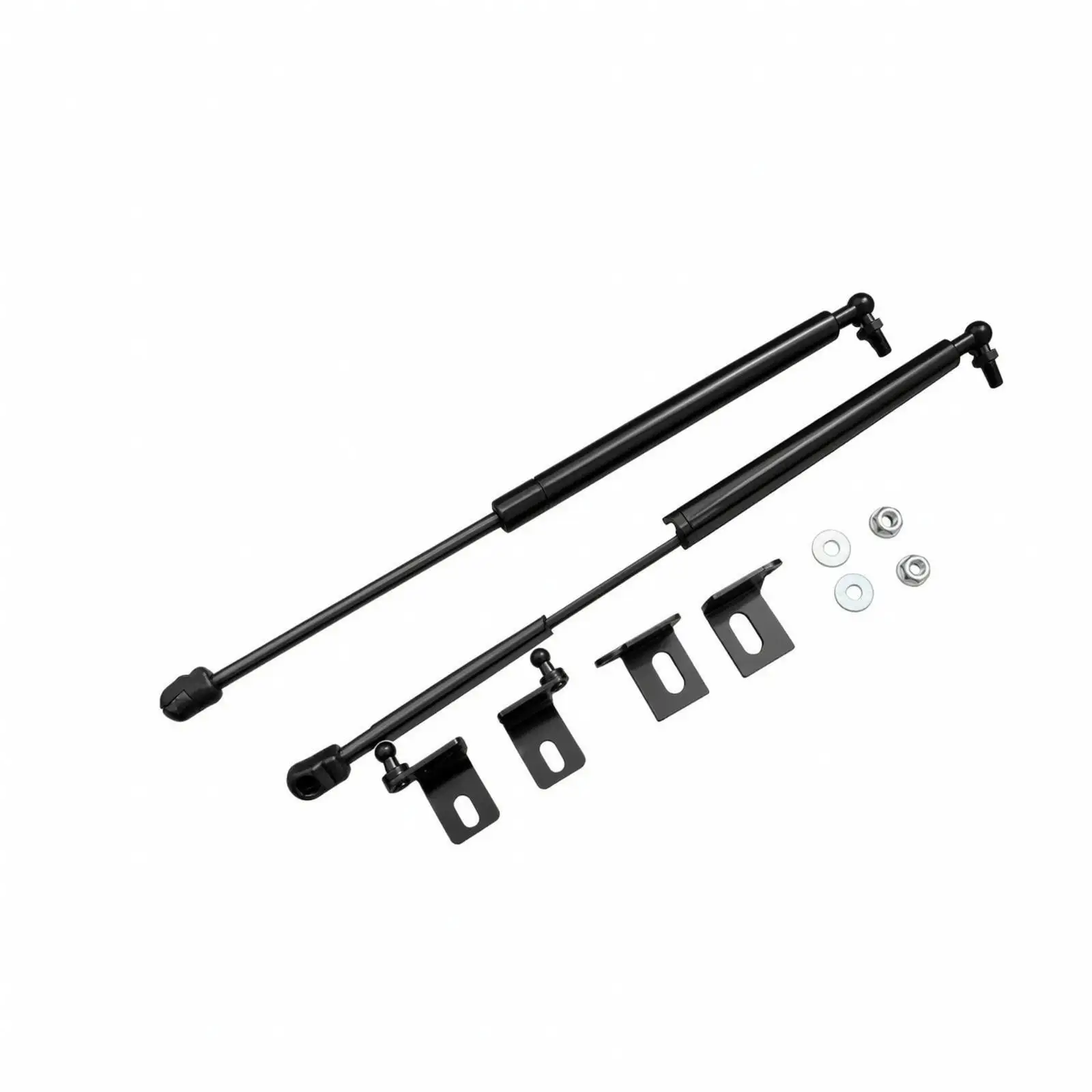 Replacement Hood Lift Support Kit Rod-and-Cylinder Construction, Hood Struts with Brackets, for Engine Maintenance