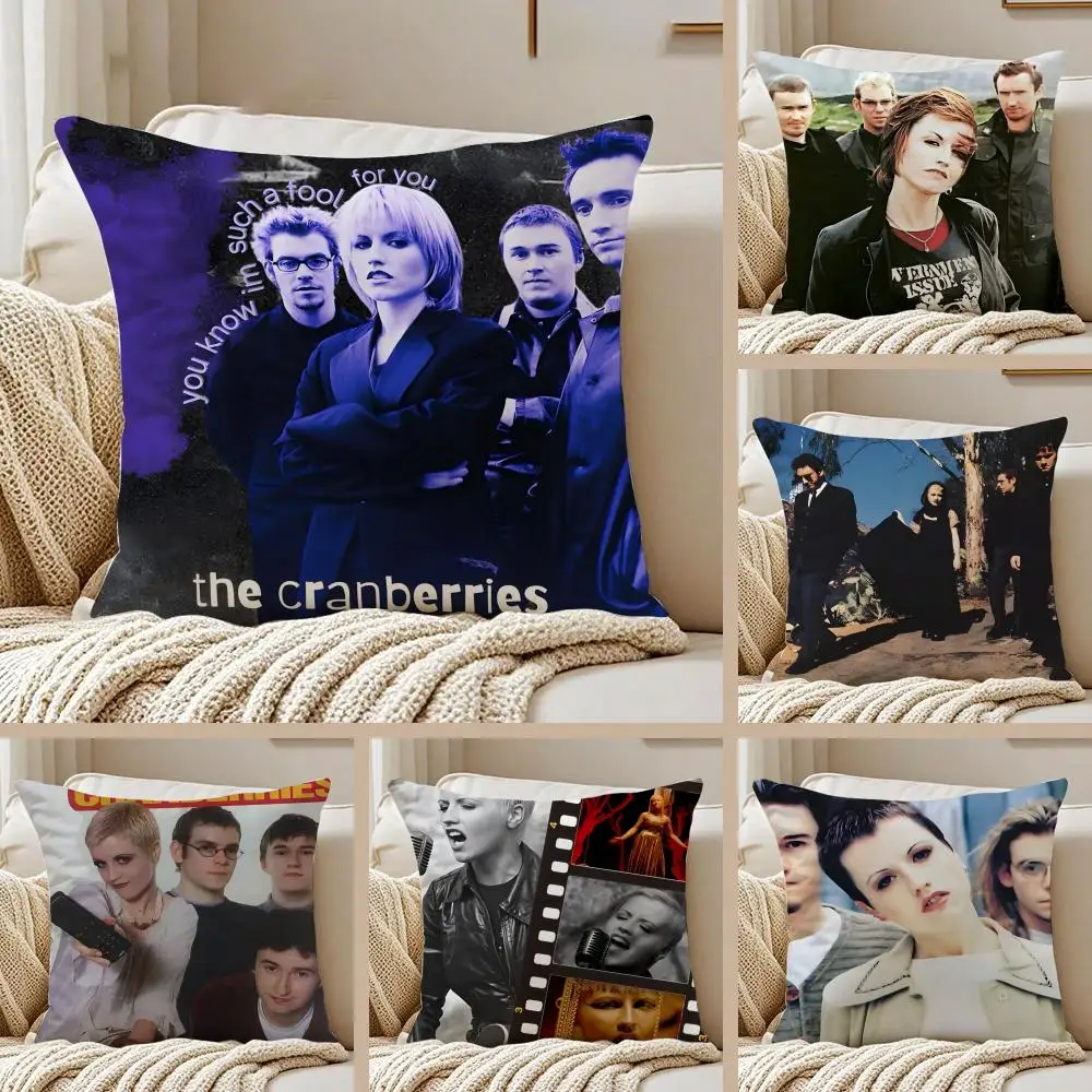 Classic Band The Cranberries Cushion Cover Pillowcase Anti-dustmite Invisible Zipper Short Plush Sofa Cushion