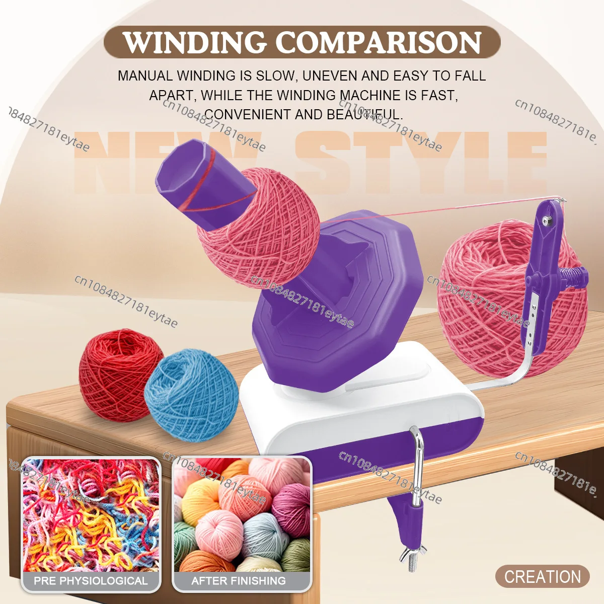Electric Yarn Winder Thread Organizer Knitting Winding Machine Tool for DIY