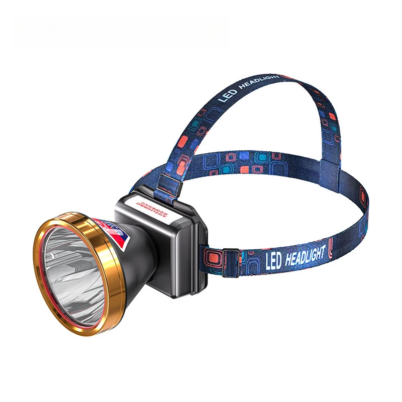 P100 LED Headlamp, 700m Long Range Rechargeable Headlight, IPX5 Waterproof 7800mAh Lithium Battery Torch for Fishing & Camping.
