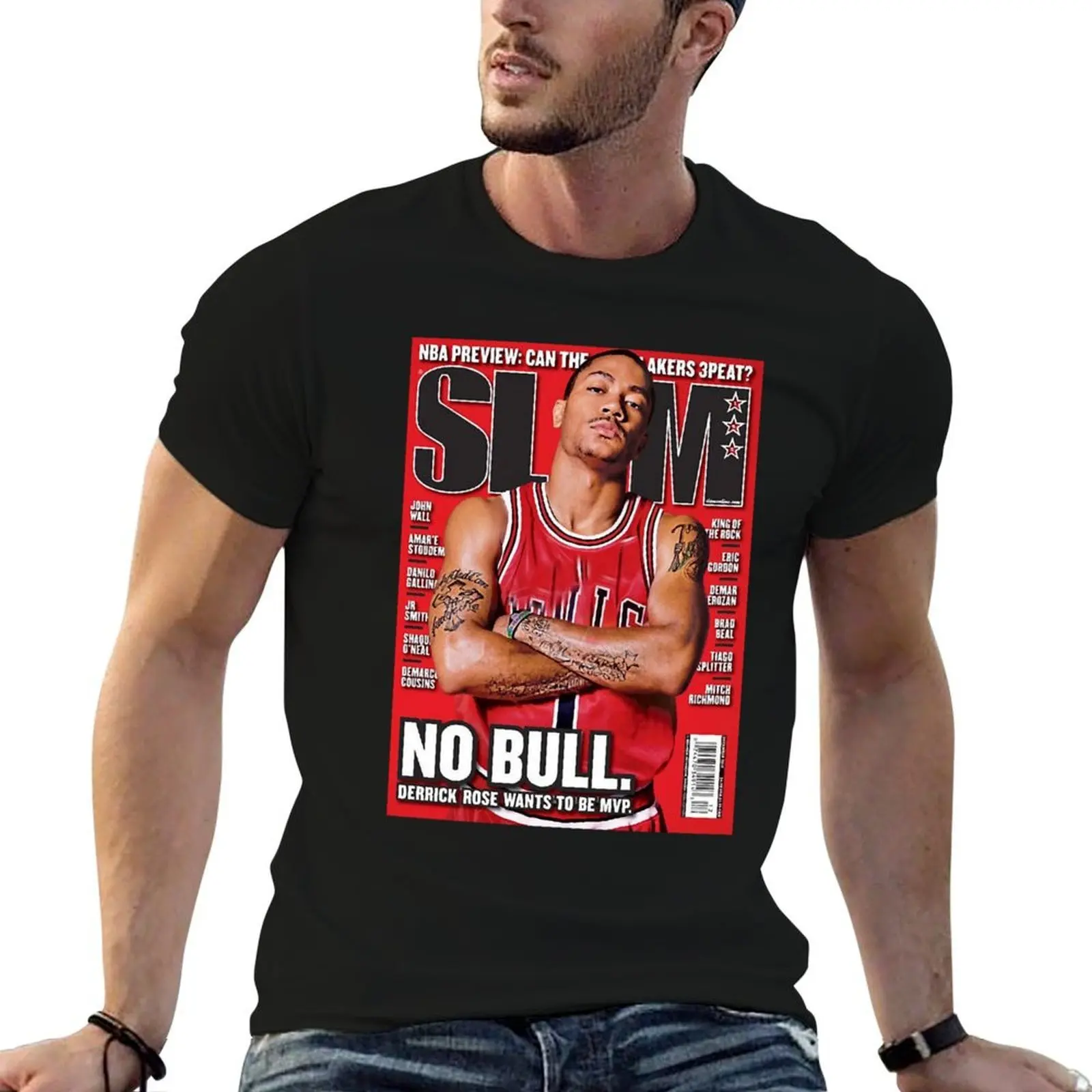 

Derrick Rose Slam T-Shirt t shirt for man 100 percent cotton t shirts for man cotton funny T-Shirt