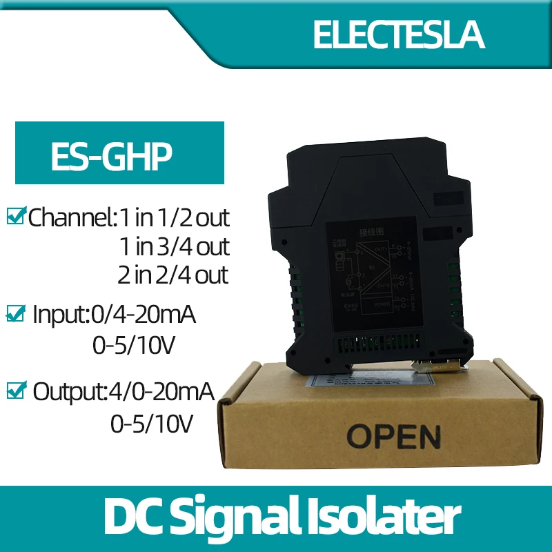 DC Signal Isolator Converter Isolation Sensors Current Voltage Transmitter Multiple Input Multiple Output 4-20mA