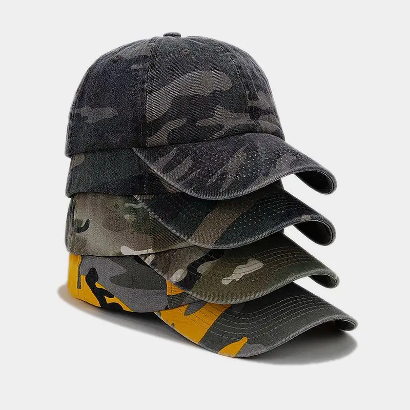 Outdoor Weiche Baumwoll-Golf-Baseballkappe Persönliche Tarnmuster-Sportmütze Herren Reise-Sonnenhüte Damen Camping-Kappen Gorras – Detail 3