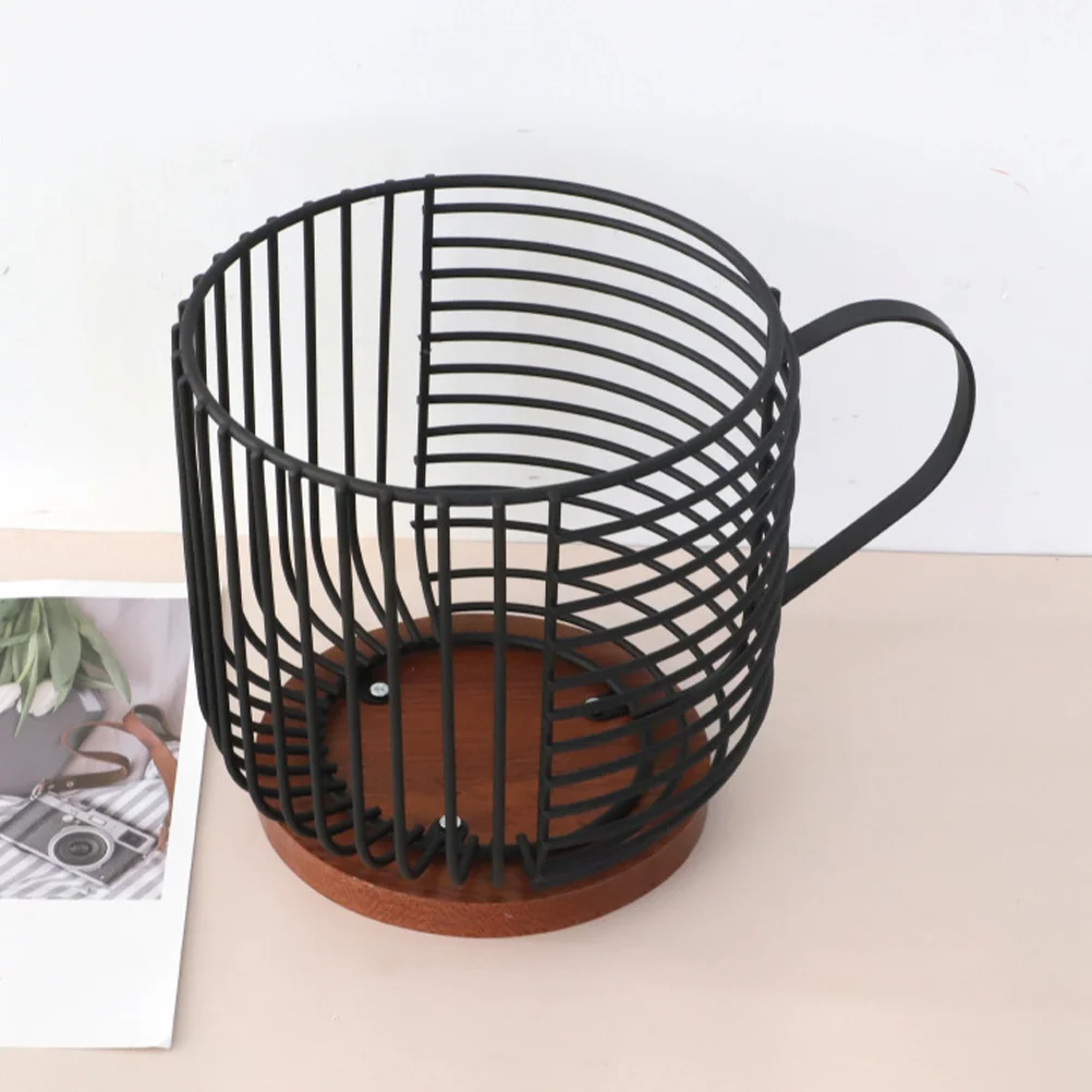 

Iron Storage Basket Coffee Bar Accessory Large Capacity Coffee Holder Home Decor Iron Storage Holder Home Accessory