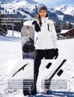 TACVASEN Women Winter Waterproof Ski Parka Jacket Thermal Fleece Windproof Casual Work Jacket Padded Snow Down Coat With Pockets 3