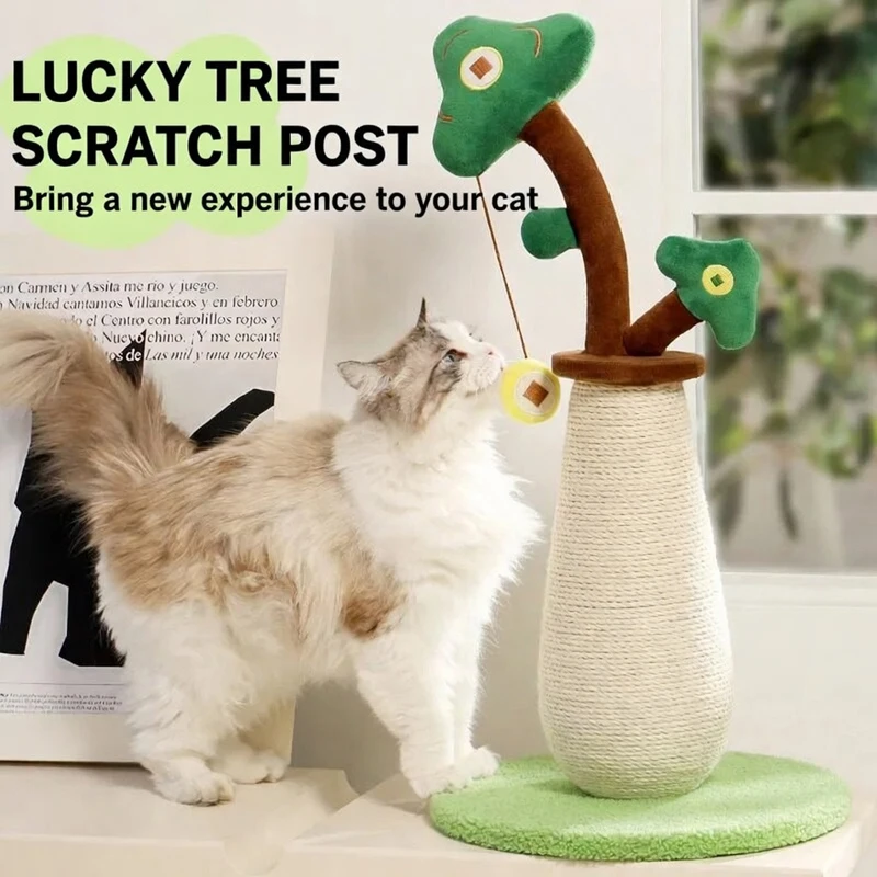 

Cat Supplies Pet Cat Toys Jute Rope Cat Scratching Post Small Vertical Money Tree Durable Cat Accessories Toys For Cats