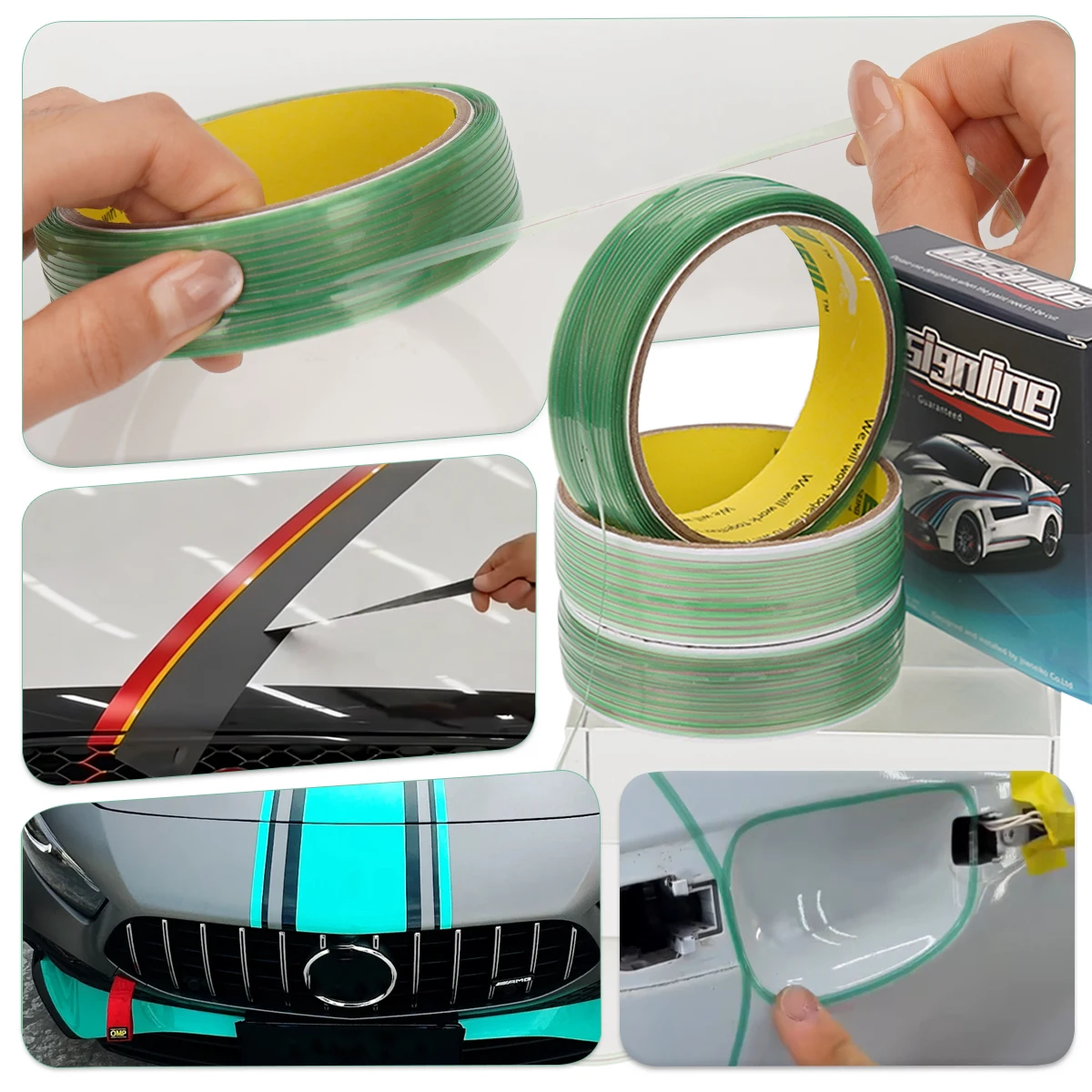5/10/50m Car Vinyl Packaging Film Knife Free Tape Design Line Seamless Cutting Tool Car Film Packaging Cut Tape Tool Accessories view 4