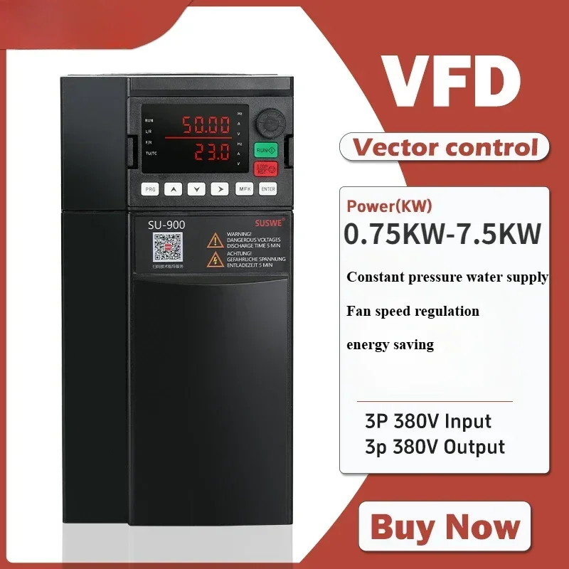 VFD SU800 0.75KW1.5KW2.2KW4KW5.5KW7.5KW   High-performance vector type frequency converter three-phase motor frequency converter