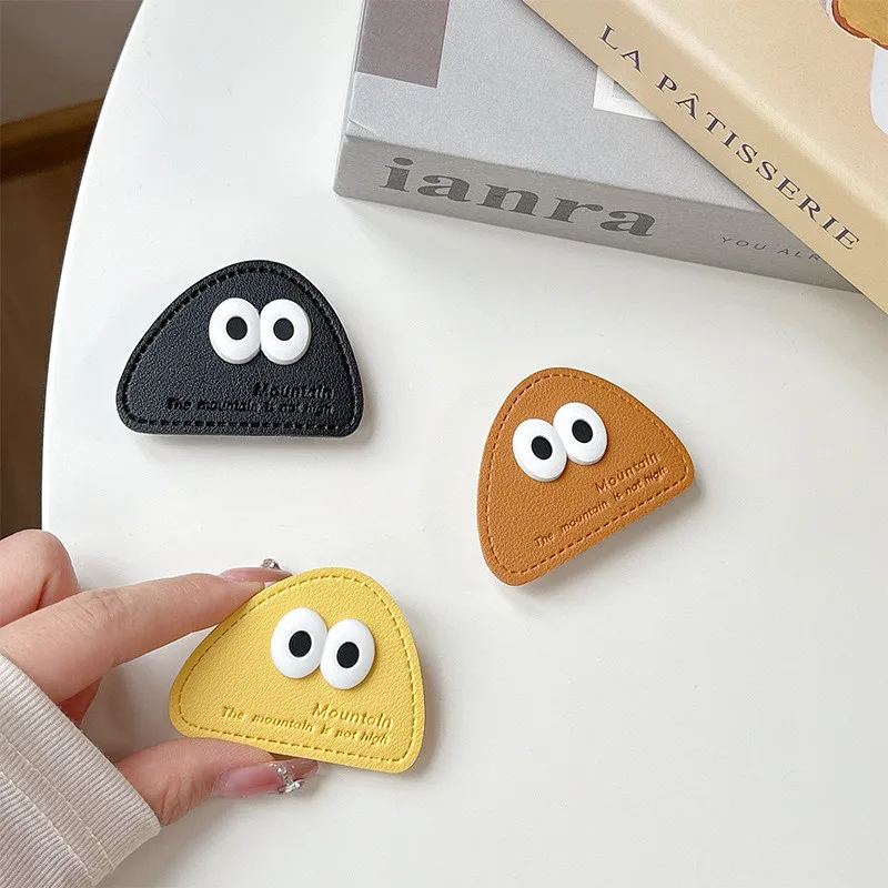 

Mountain Leather Eye Mobile Phone Holder Stand Fold Finger MagSafe Grip Bracket Accessories Socket For iPhone 15 16 17 Xiaomi