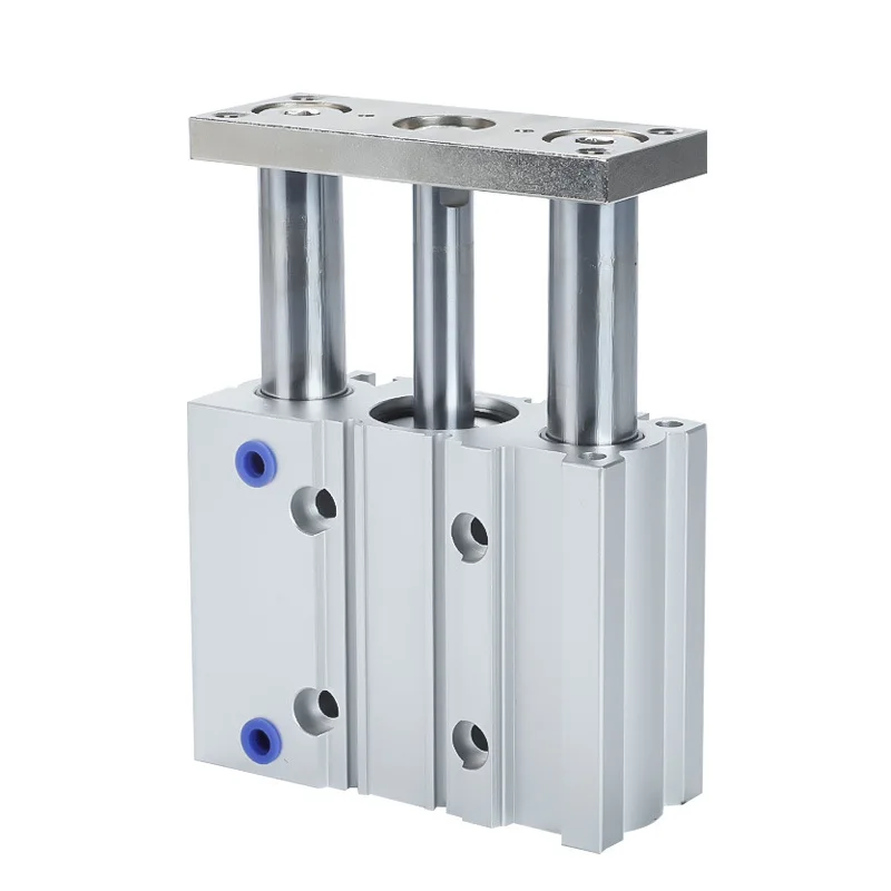 TCM Series Guided Cylinder 12/16/20/25/32/40/50/63mm Bore Three Axes Three Rods 5-400mm Stroke with Magnet Pneumatic Cylinders