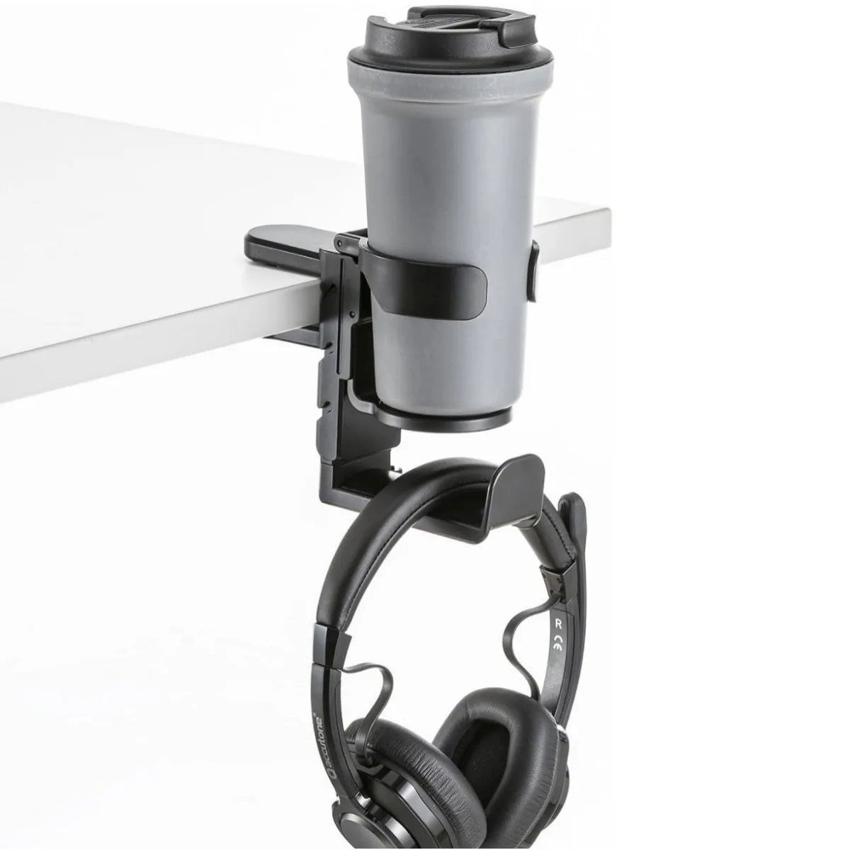 2In1 Gaming Headphone Stand 360 Rotating Gaming Controller Holder Adjustable Desk Edge Hook For Bose Sony Airpods Max X-box - view 2