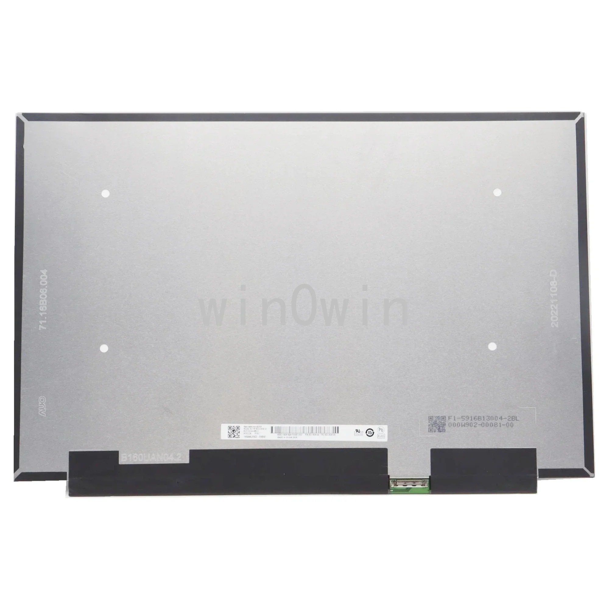 B160UAN04.2 0A 16 inch Slim LED Matrix LCD 1920x1200 WUXGA 16:10 IPS 60HZ 30 Pins Laptop Screen