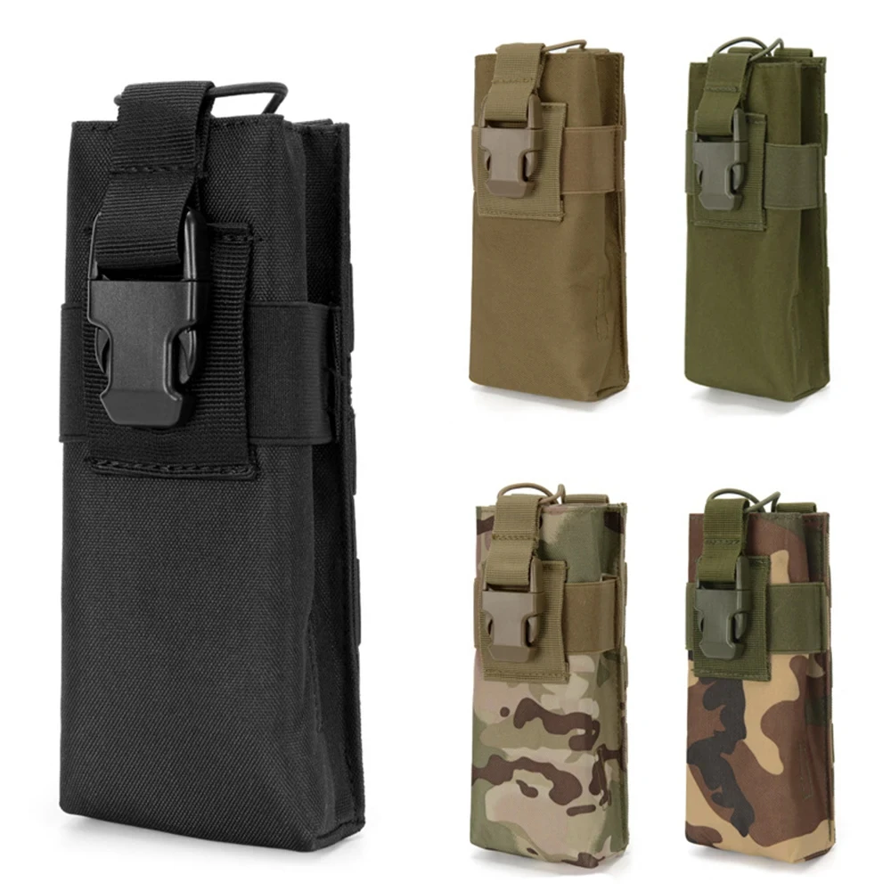 전술 Molle 라디오 워키토키 파우치, 허리 가방, 거치대 포켓, 야외 스포츠 캠핑 라디오 탄창, 맥 포켓