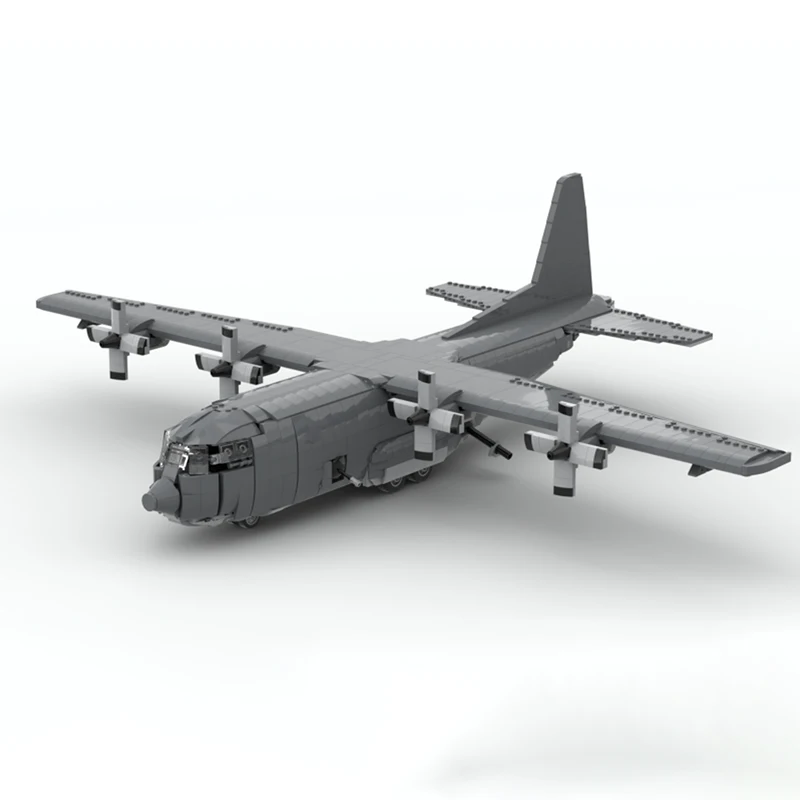 منتج جديد رائع MOC اللبنات العسكرية نموذج AC-130 شبح المسلحة هليكوبتر التكنولوجيا وحدات لعبة أطفال DIYSet #6