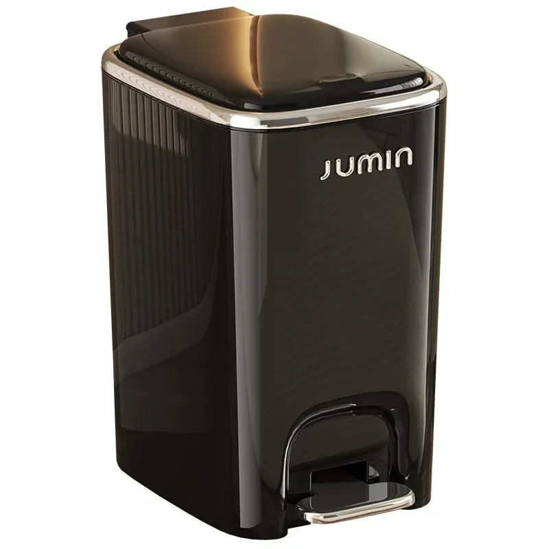 Foot Pedal Trash Can with Lid for Bathroom Kitchen Living Room Dormitory Household Waste Bin Garbage Paper Basket