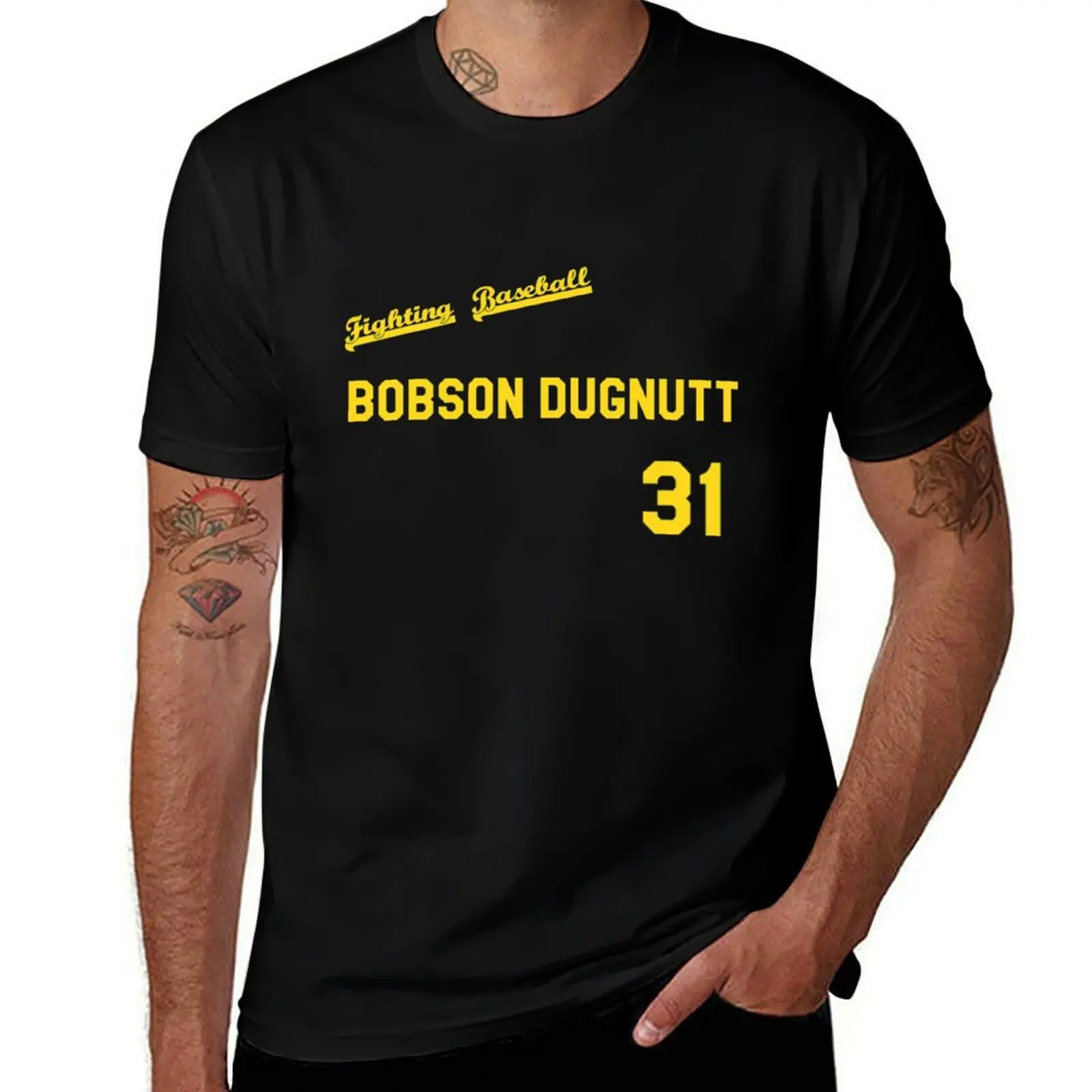 

Bobson Dugnutt Baseball Jersey Meme T-Shirt t shirt man designer mens graphic t shirts t shirt man plain T-Shirt