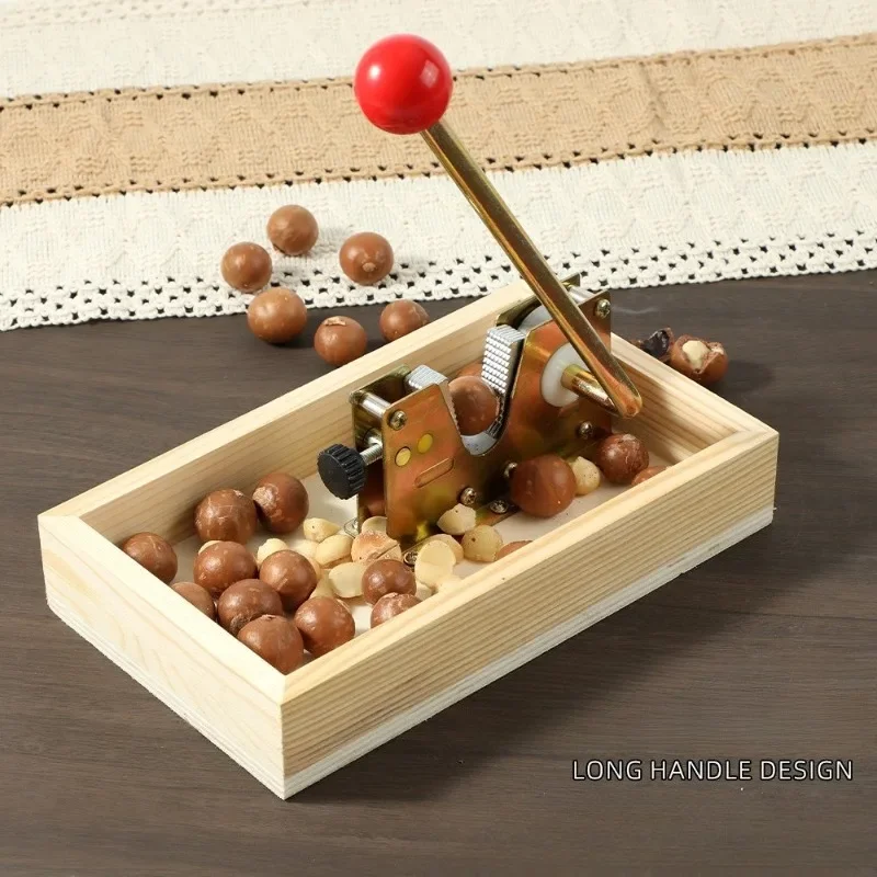 JUSTINLAU Manual Nut Opener Wooden Adjustable Chestnut Opener Walnut Plier Opener Tool Walnuts Chestnut Pecans Hazelnuts Almonds