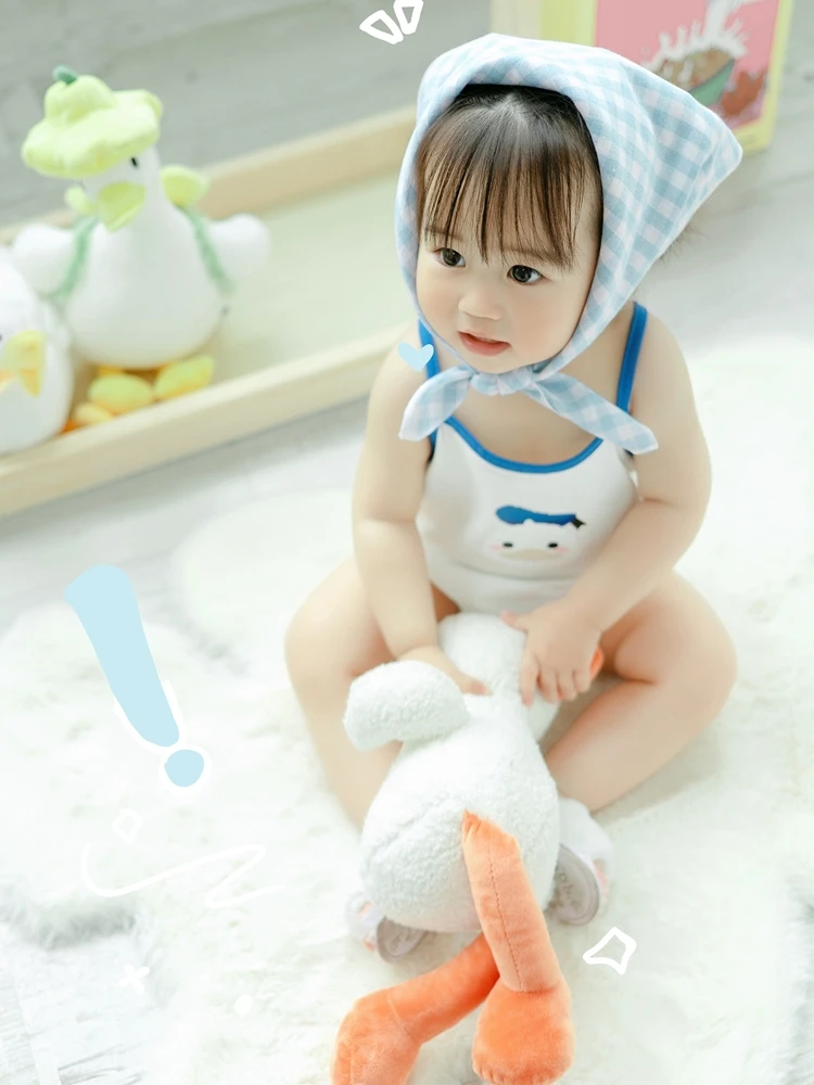 Fresh Duck Theme Photography Clothes Props Studio Photography Baby Weekly Photos disfraces bebe niña  신생아사진  bebê