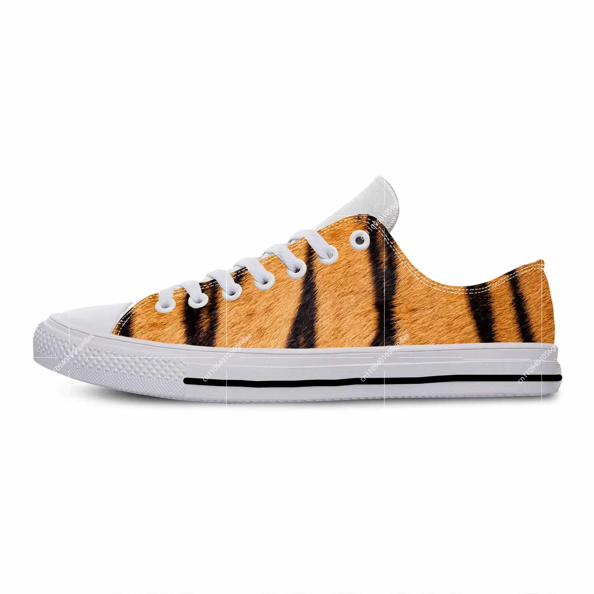Animal Tiger Stripe Low Top Sneakers, Comfortable Breathable 3D Print Casual Shoes for Men Women view 5