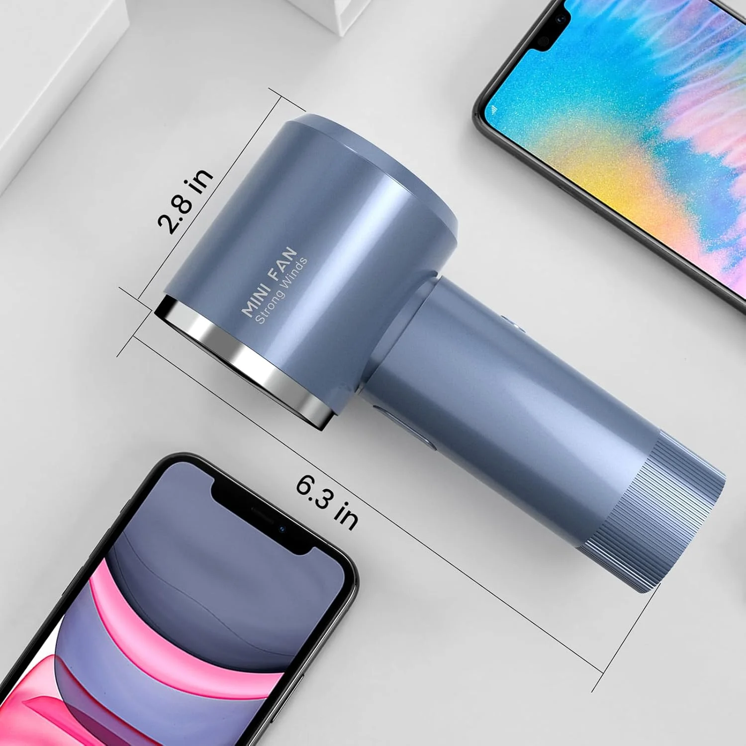 พัดลมพกพา พัดลมมินิแบบชาร์จไฟ USB 6000 mAh พร้อมการปรับความเร็วได้ 199 ระดับสําหรับการเดินทาง/กลางแจ้ง//สํานักงาน (สีดํา)