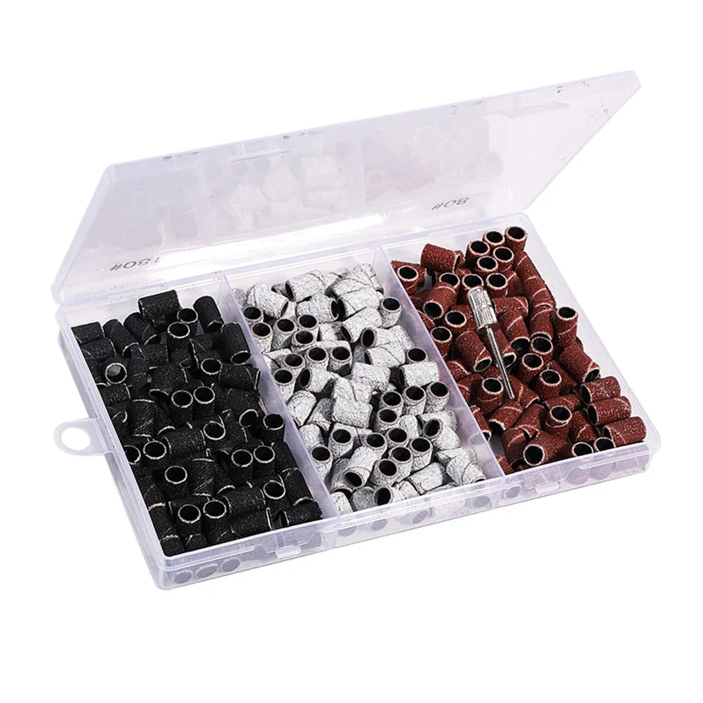 ملحقات أظافر بحلقة صنفرة، ألوان متنوعة، ملمس مريح، يحمي البشرة، استخدام مريح، مزيل طلاء الجل