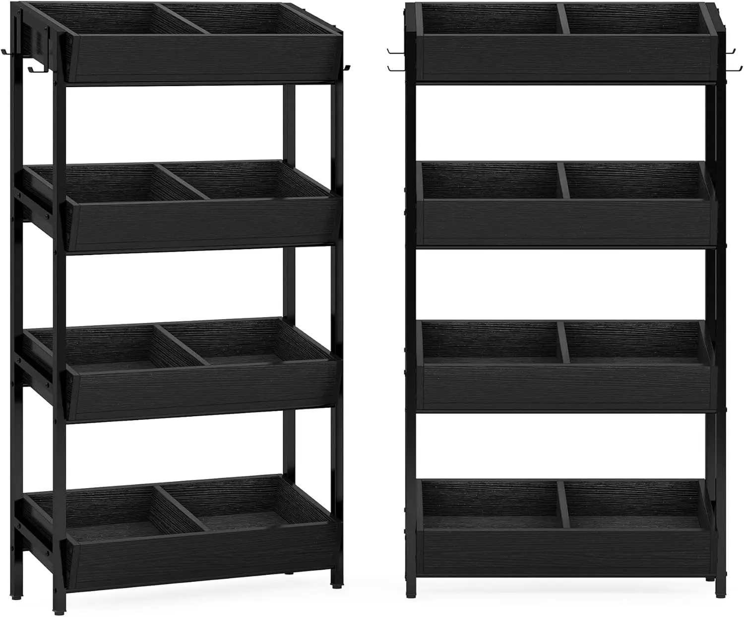 Tribesigns 4-Tier Retail Display Rack Stand, Wooden Snack Candy Rack, Wood Chips Shelf, Chips Rack Display, Heavy-Duty Wood