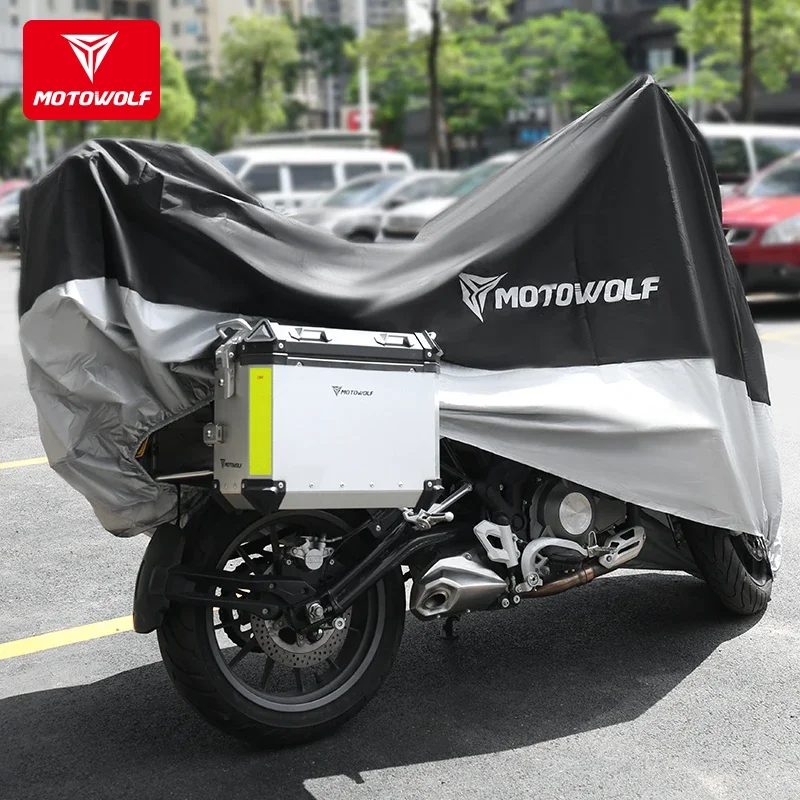 MotoWolf universal motorcycle sunshade rainproof waterproof dustproof and sunscreen Oxford cloth bicycle cover  motorcycle suit