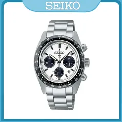 Seiko Mechanical Watch Panda Series Three Eye Needle Dial Calendar Waterproof Stainless Steel Men's Watch SSC813P1 Wristwatches