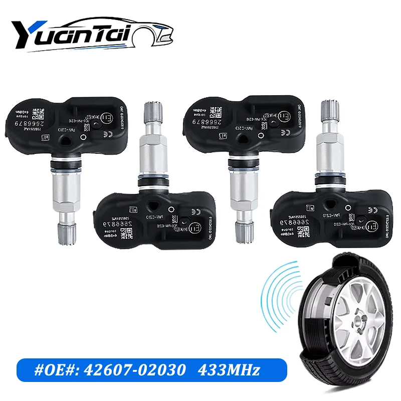 

42607-02030 New Tire Pressure Sensor For Toyota Corolla RAV4 Yaris Camry Auris Alphard Highlander Fortuner PMV-C210 433MHz TPMS