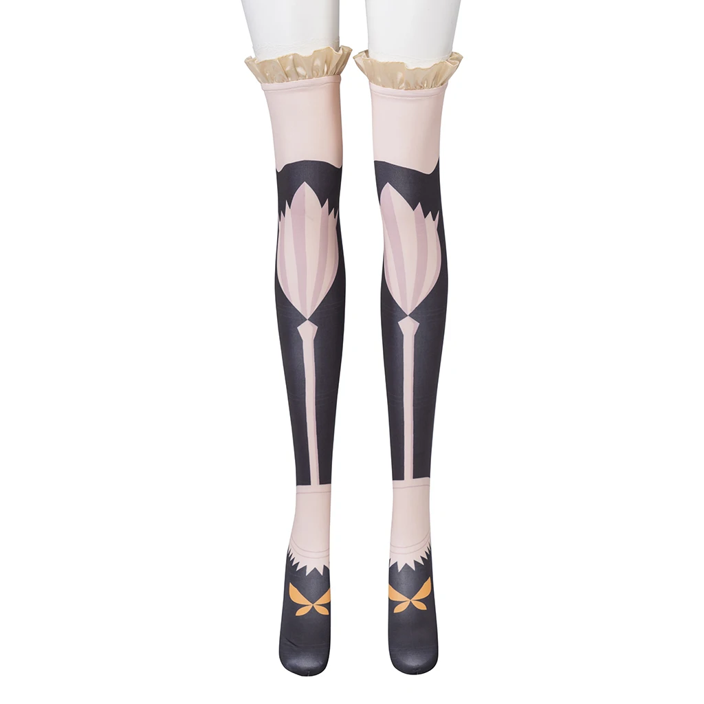 Juego de resonancia brillante, disfraz de Rinna Mayfield, vestido azul para mujer con sombrero, accesorio, traje de Carnaval de Halloween