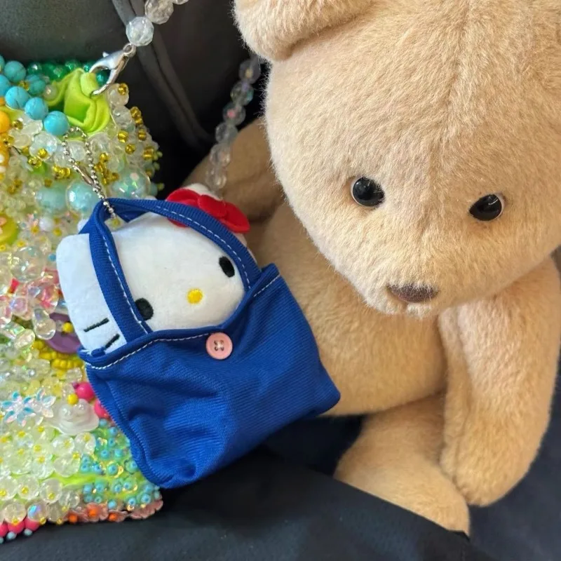 Kawaii Sanrio Hello Kitty Leuke Tas Serie Pluche Pop Rugzak Hanger Pluche Pop Hanger Meisje Anime Festival Verjaardagscadeau