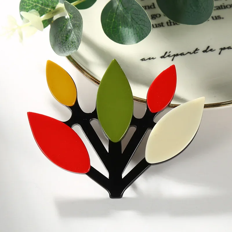 Frauen Männer Mode Baum Zweig Brosche Einfache Accessoires Pins