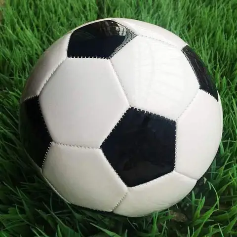 전문 훈련 축구 공 클래식 화이트 블랙 두꺼운 PU 꽉 직조 적합한 훈련 연습 또는 선물 크기 3,4,5
