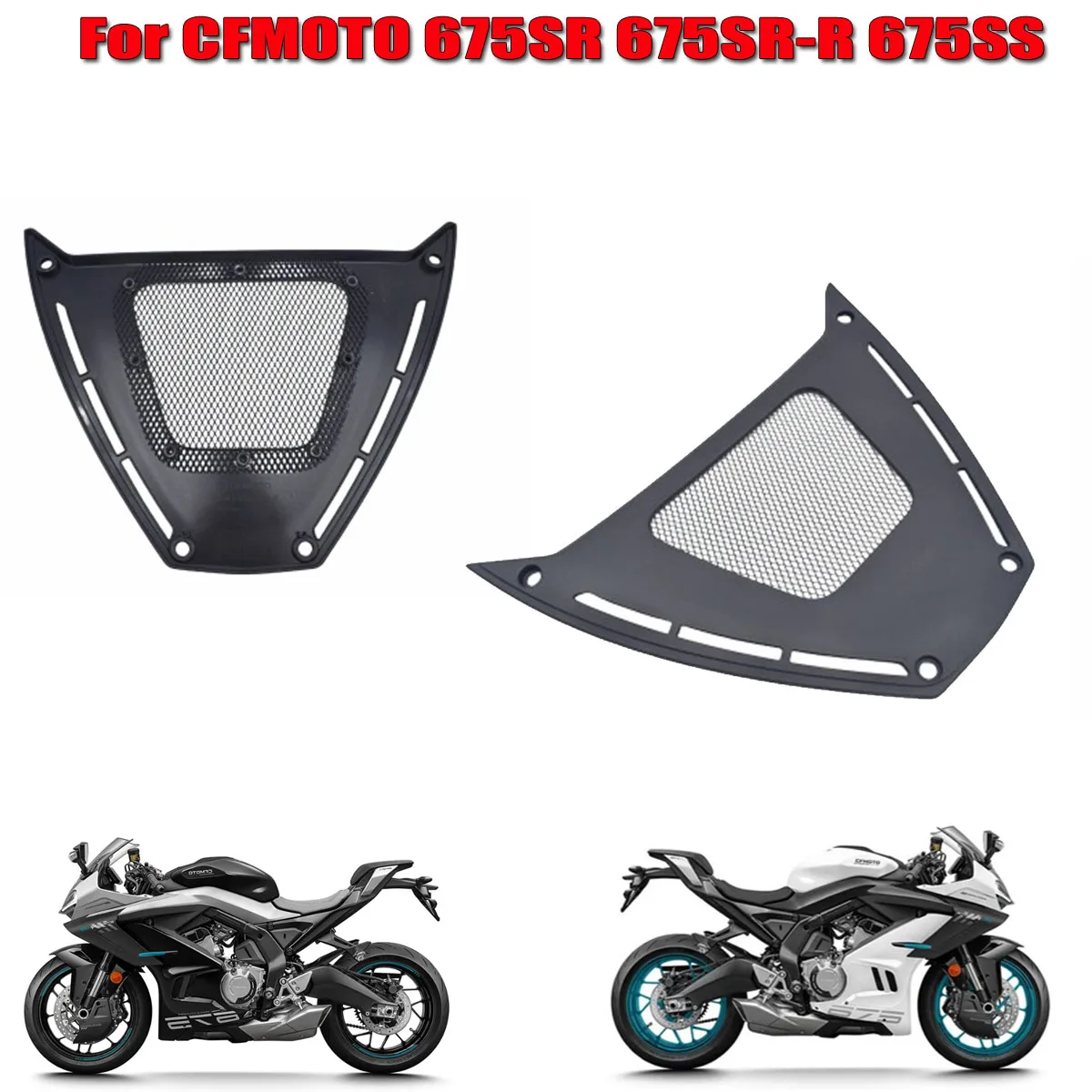 

Front guard plate at the bottom the ventilation net the engine radiator lower guard plate Fit For CFMOTO 675SR 675SR-R 675SS