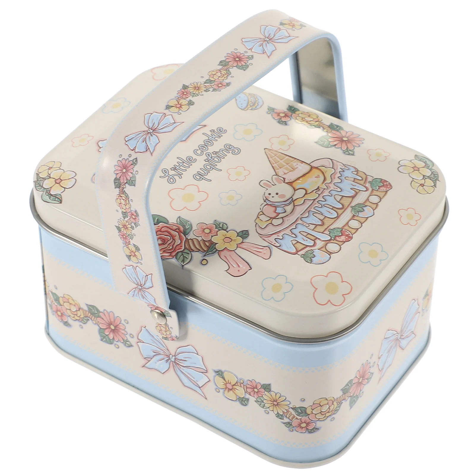 

Christmas Gift Packaging Tin Box Cookie Jar Candy Elk Rabbit Containers Fine Storage Tinplate